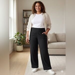 ATHLETA Venice High Rise Wide Leg Pants Relaxed Casual Woman’s 1X Pockets